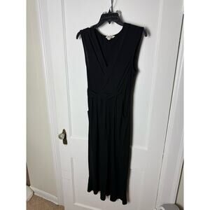 Speechless Women's Black Wide Leg Flowy Knit Stretch Cap Sleeve Jumpsuit Small